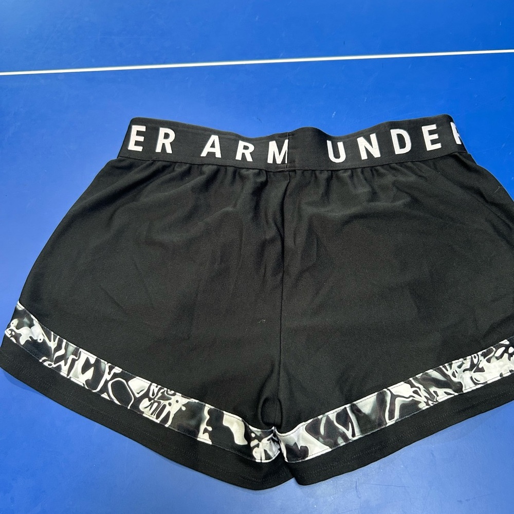 Under Armour Black Athletic Shorts with Camo Accent